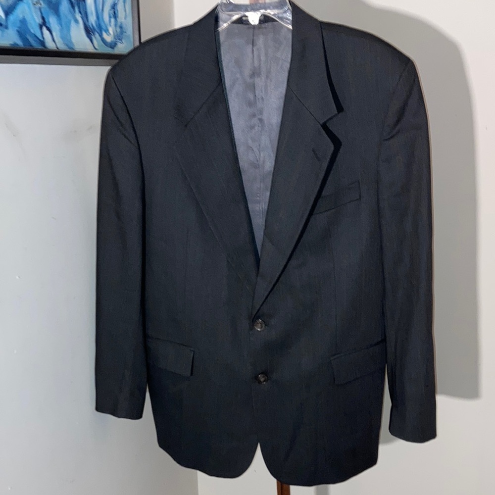 J. Riggings | Vtg Men’s Classic Gray Pinstriped Two-Button Blazer/Jac- Size 42R